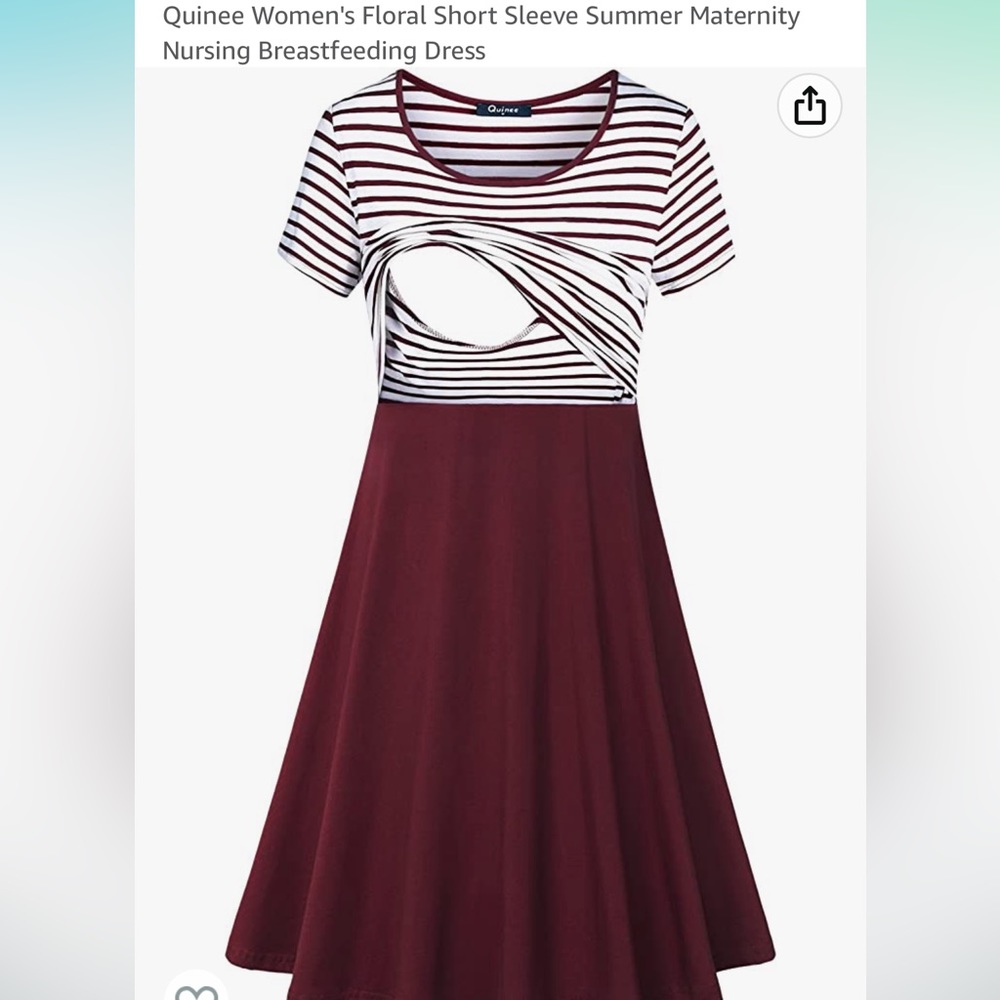 Quinee Large Striped Nursing Dress